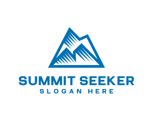 Geometric Mountain Travel logo design