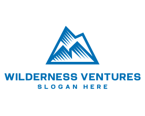 Geometric Mountain Travel logo design