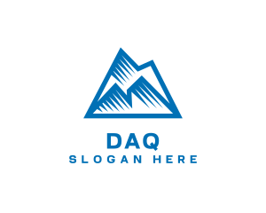 Trip - Geometric Mountain Travel logo design