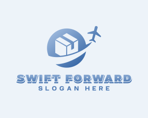 Plane Forwarding Courier logo design