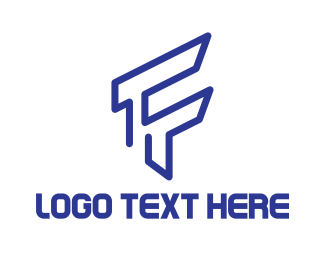 Minimalist - Minimalist Blue F logo design