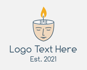 Scented Candle - Face Scented Candle logo design