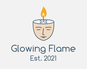 Candle - Face Scented Candle logo design