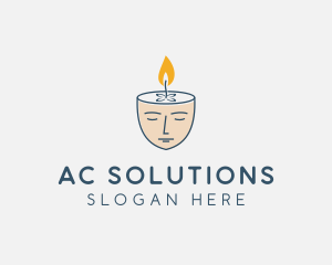 Face Scented Candle  logo design