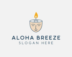 Face Scented Candle  logo design