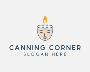 Face Scented Candle  logo design