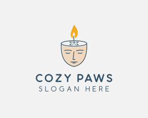 Face Scented Candle  logo design