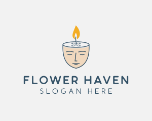 Face Scented Candle  logo design