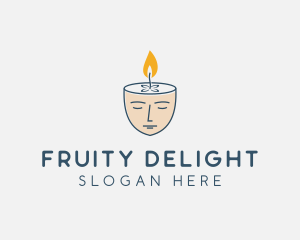 Face Scented Candle  logo design