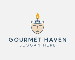 Face Scented Candle  logo design