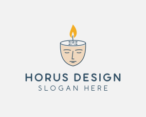 Face Scented Candle  logo design