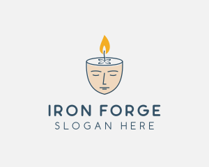 Face Scented Candle  logo design