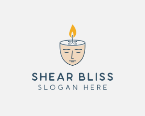 Face Scented Candle  logo design