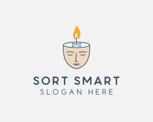 Face Scented Candle  logo design