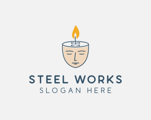 Face Scented Candle  logo design