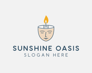 Face Scented Candle  logo design