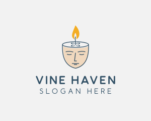 Face Scented Candle  logo design