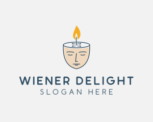 Face Scented Candle  logo design