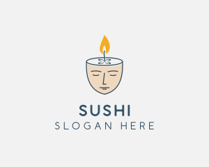 Face Scented Candle  logo design