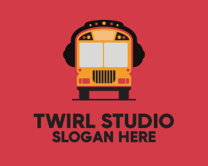 Music School Bus  logo design