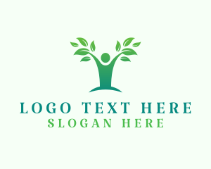 Yoga - Human Tree Wellness logo design