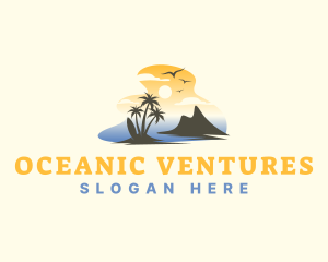 Tropical Summer Surfing logo design