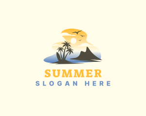 Tropical Summer Surfing logo design