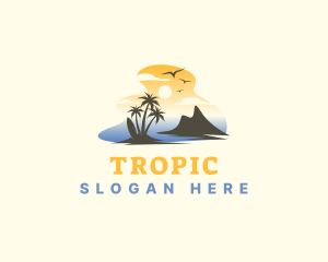 Tropical Summer Surfing logo design