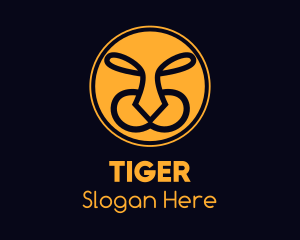 Yellow Wild Tiger  logo design