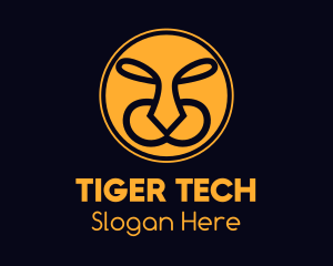 Yellow Wild Tiger  logo design