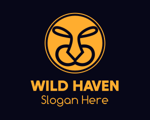 Yellow Wild Tiger  logo design