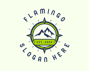 Hiking - Mountain Travel Navigation logo design