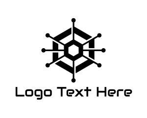 Memorable - Hexagon Tech Circuit logo design