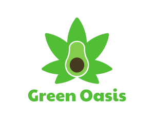 Green Avocado Cannabis logo design