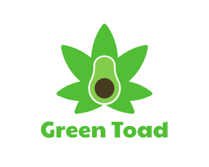 Green Avocado Cannabis logo design