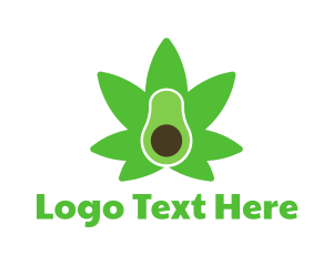 Drug - Green Avocado Cannabis logo design