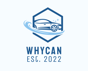 Car Care - Hexagon Car Wash Cleaning logo design