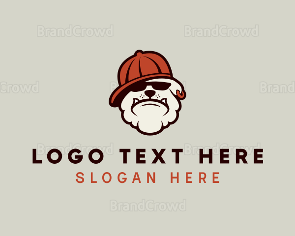 Pet Bulldog Gangster Logo