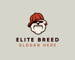 Pet Bulldog Gangster logo design