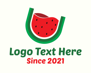 Healthy Living - Watermelon Fruit Drink logo design
