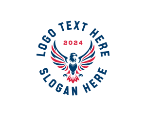 America - Patriotic Eagle Aviation logo design