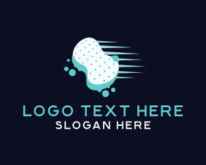 Disinfect - Bubble Sponge Cleaning logo design