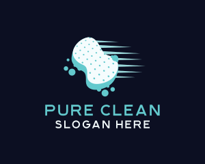 Bubble Sponge Cleaning logo design