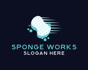 Sponge - Bubble Sponge Cleaning logo design