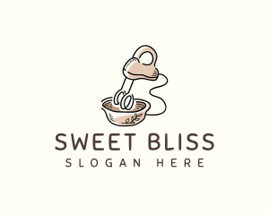 Whisk Mixer Baking logo design