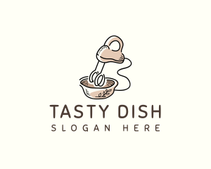 Whisk Mixer Baking logo design