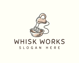 Whisk Mixer Baking logo design