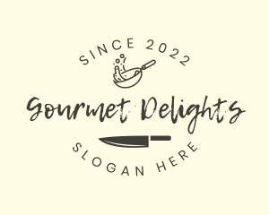 Cooking Knife Gourmet logo design