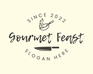 Cooking Knife Gourmet logo design