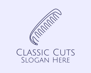 Barber Hair Art Comb logo design